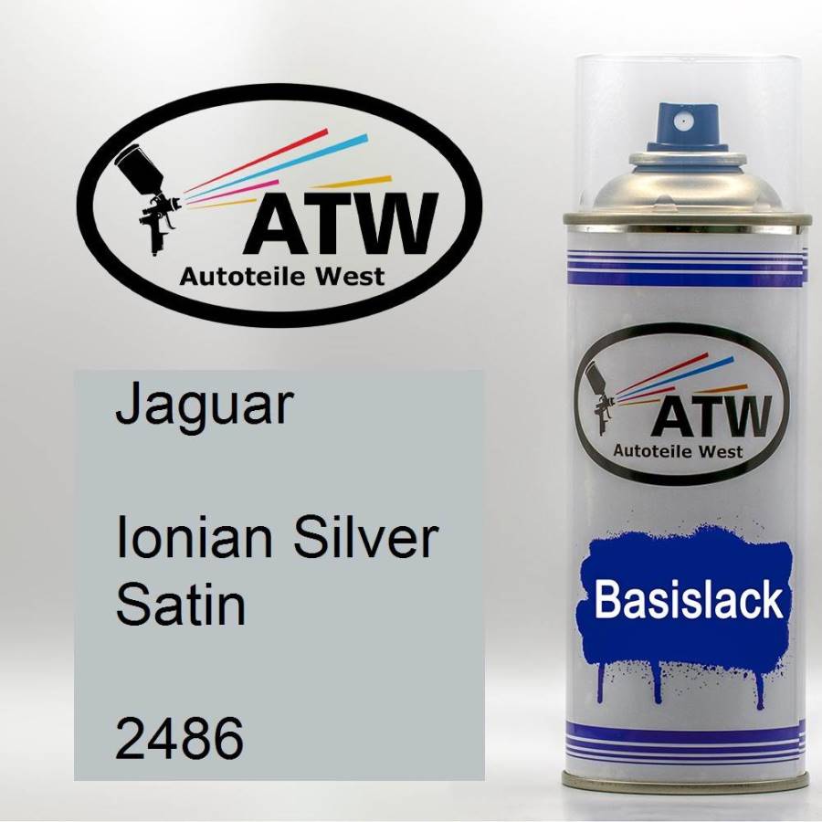 Jaguar, Ionian Silver Satin, 2486: 400ml Sprühdose, von ATW Autoteile West.